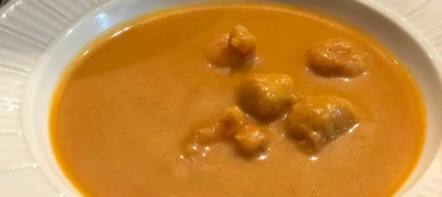 Crema de Rape con Gambas