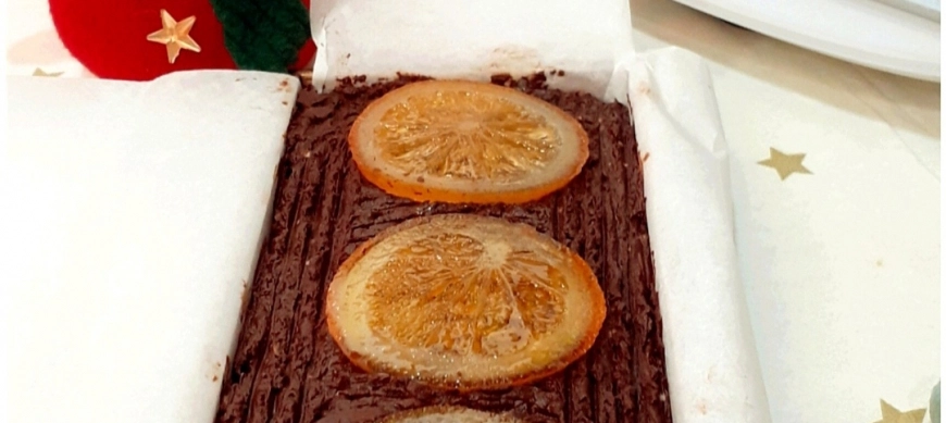 TURRÓN de chocolate y naranja