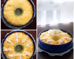 Step <p><span style="font-weight: normal;">Precalentamos el horno a 200°C. </span></p><p><span style="font-weight: normal;">Sobre un molde redondo y engrasado, colocamos un bol en el centro e iremos añadiendo la masa por alrededor, dando forma con las manos o una espátula. Pincelamos con huevo, almendras y coco rallado. Horneamos 30' a 180°C de calor arriba y abajo. </span></p><p><span style="font-weight: normal;">Dejamos enfriar y cortamos.</span></p> illustration