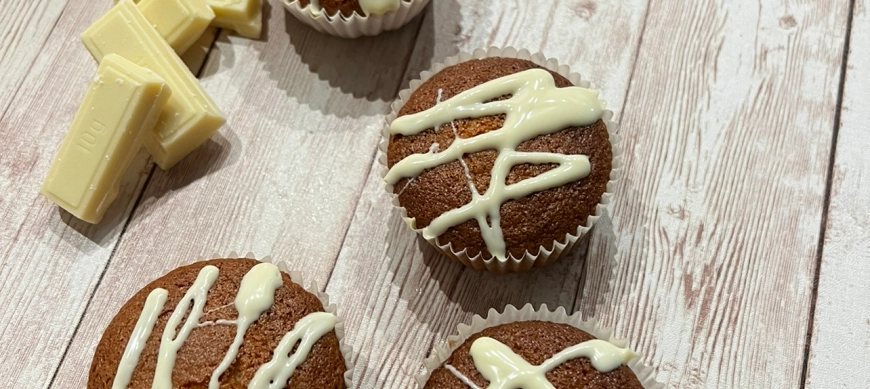 Magdalenas de limón con chocolate Blanco