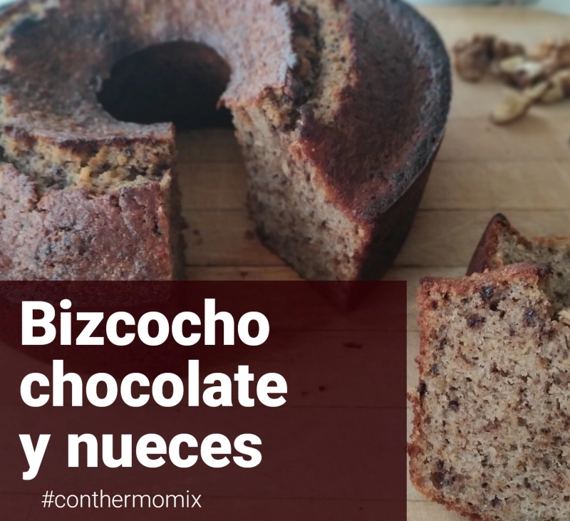 Bizcocho de chocolate y nueces con Thermomix