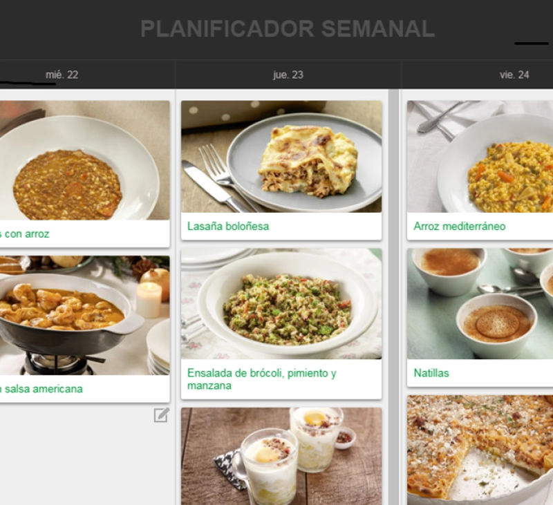 Cómo planifico mi menú semanal en Cookidoo