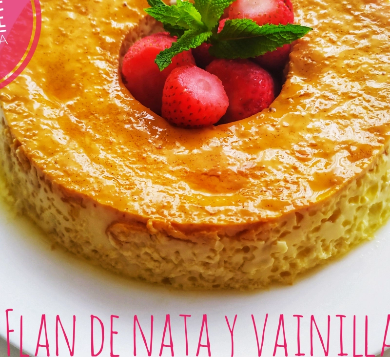 Flan de nata y vainilla con Thermomix