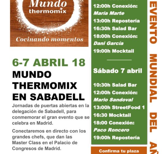 EL EVENTO MÁS EXCLUSIVO DE Thermomix® EN SABADELL