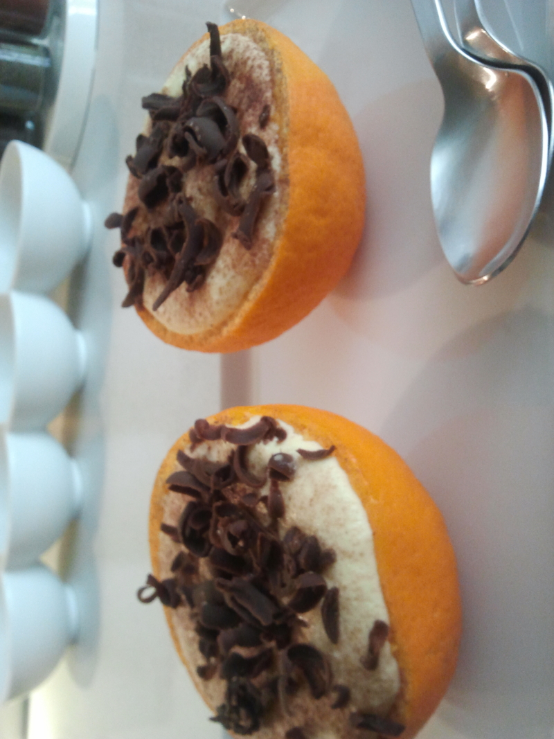 NARANJAS RELLENAS DE CREMA MASCARPONE CON Thermomix®
