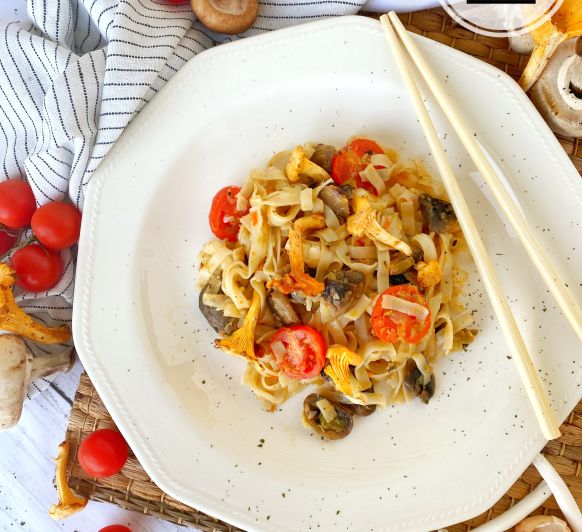 NOODLES CON SETAS SIN GLUTEN CON Thermomix®