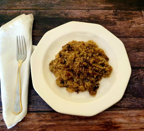 Risotto de quinoa con setas y champiñones