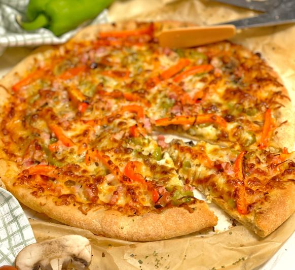 PIZZA VEGETAL SIN GLUTEN CON Thermomix®