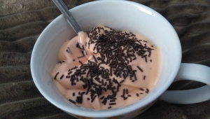 Helado de fresas y mango light...