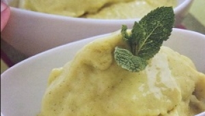 Helado ligero de mango